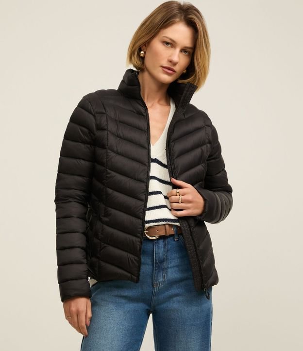 Campera Puffer Ultraligera en Poliamida con Bolsita