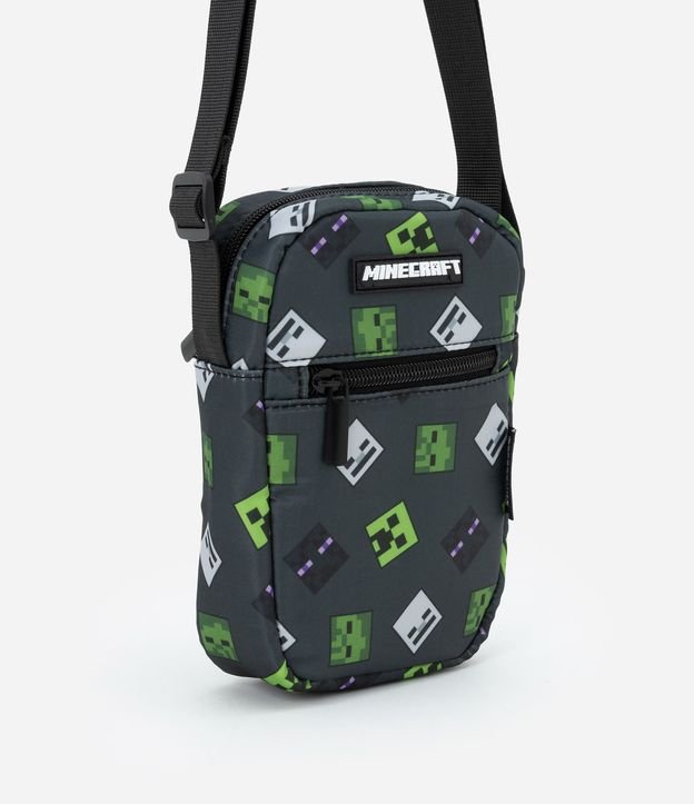 Cartera Transversal Infantil con Bolsillo y Estampa Minecraft - Talle único