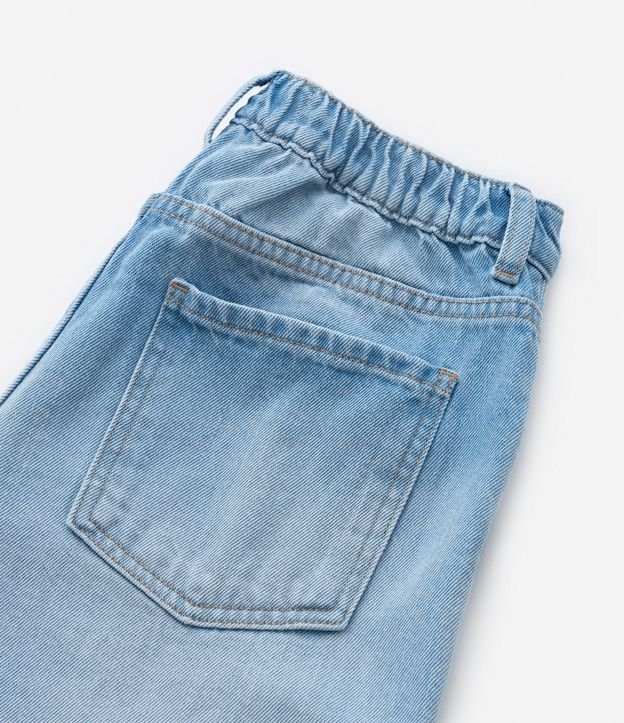 Pantalón Wide Leg Infantil en Jeans con Lavado - Talle 5 a 14 años 6