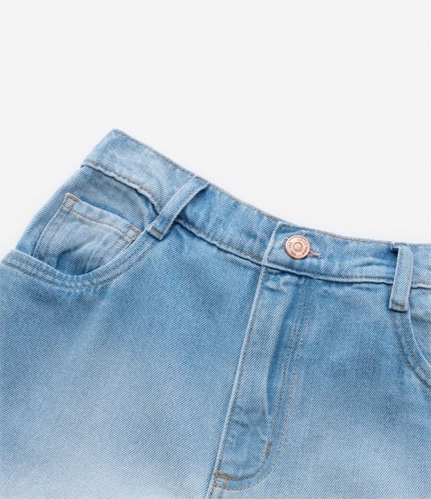 Pantalón Wide Leg Infantil en Jeans con Lavado - Talle 5 a 14 años 9