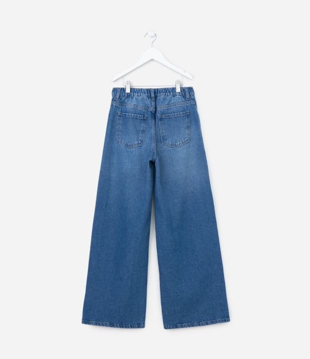 Pantalón Wide Leg Infantil en Jeans con Bolsillos - Talle 5 a 14 años 4