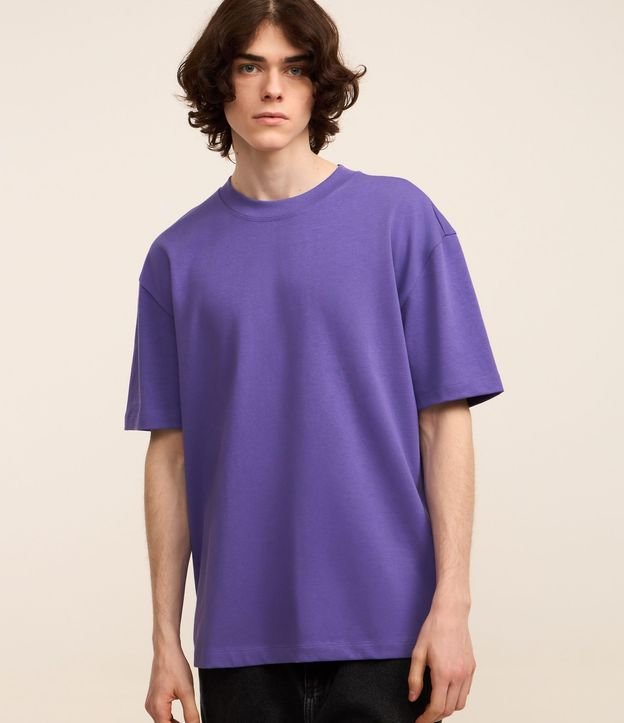 Remera Relaxed en Algodón con Efecto Grueso
