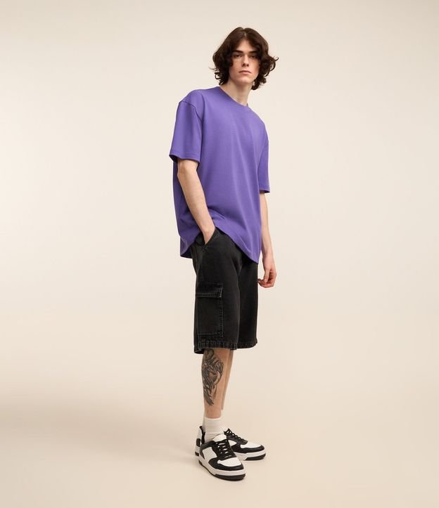 Remera Relaxed en Algodón con Efecto Grueso 2