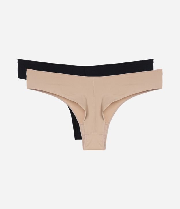 Kit 02 Bombachas Bikini en Microfibra con Hilo Doble 2