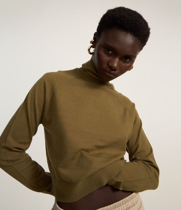 Blusa de Punto con Cuello Alto 1