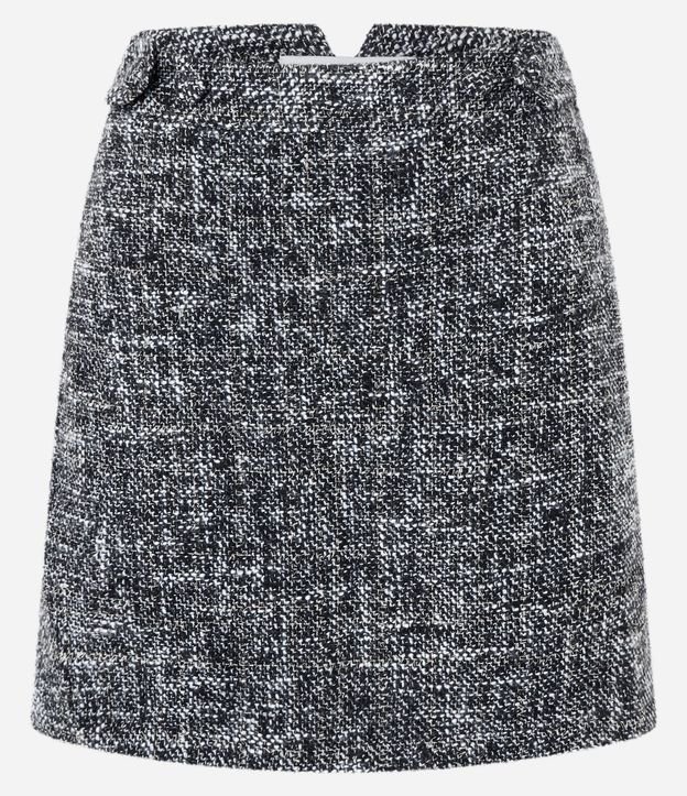 Pollera Corta en Tweed con Botones Laterales 6