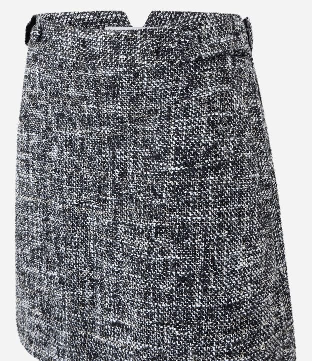 Pollera Corta en Tweed con Botones Laterales 7