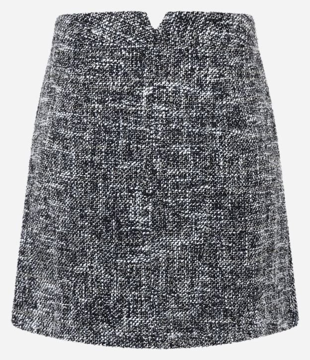 Pollera Corta en Tweed con Botones Laterales 8