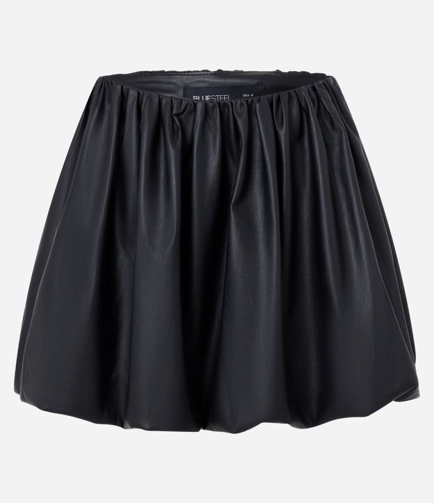 Pollera Balonê Corta en PU con Cintura Limpo
