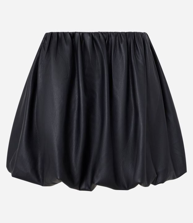 Pollera Balonê Corta en PU con Cintura Limpo 10