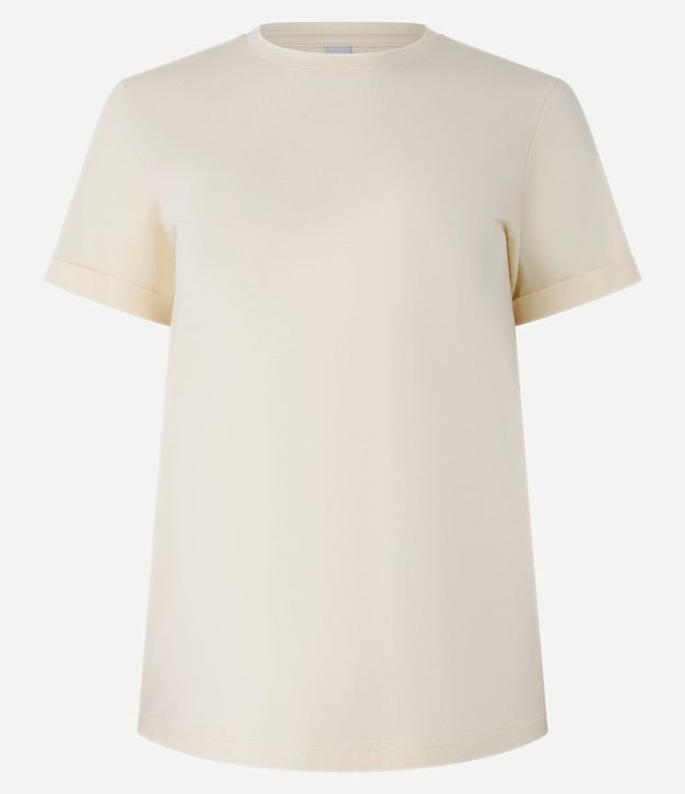 Remera en Media Malla con Manga Corta Doblada 5