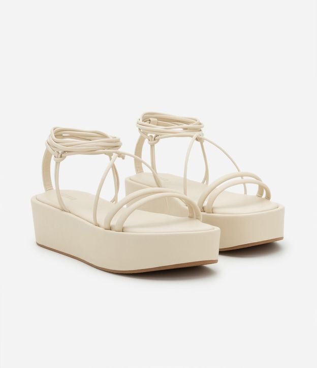 Sandalia Flatform en PU con Amarraciones 2