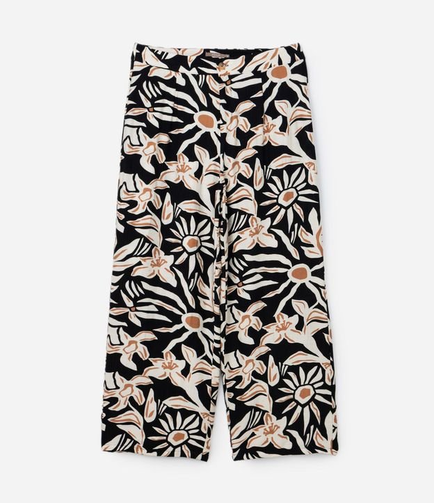 Pantalón Recto en Crepé con Estampa Floral Curve & Plus Size 5