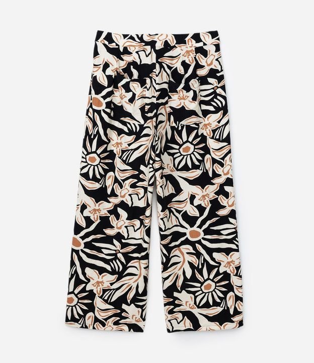 Pantalón Recto en Crepé con Estampa Floral Curve & Plus Size 6