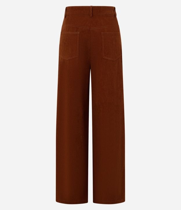 Pantalón Pantalona en Terciopelo Cotelê con Friso Delantero 9