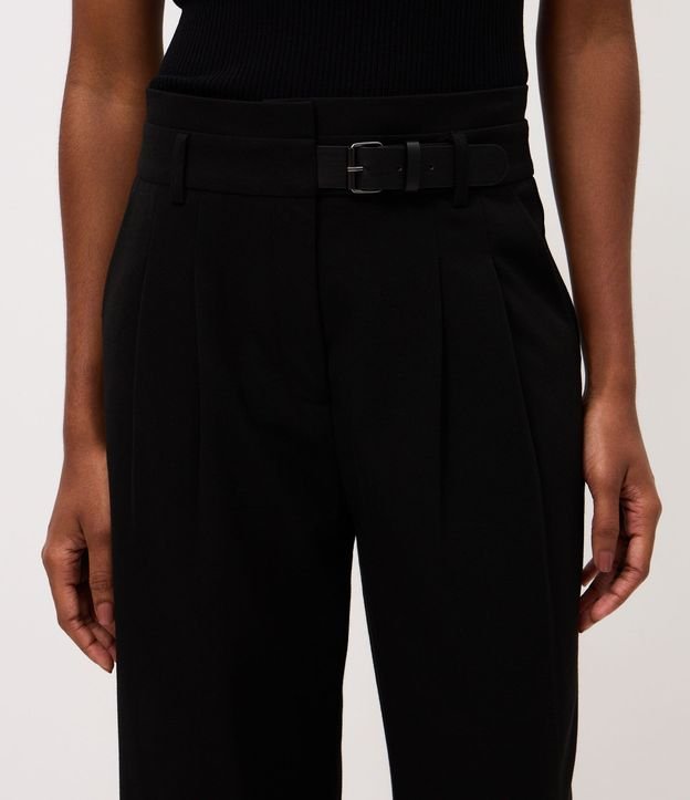 Pantalón Wide Leg Sastrería con Cinturón en PU 4