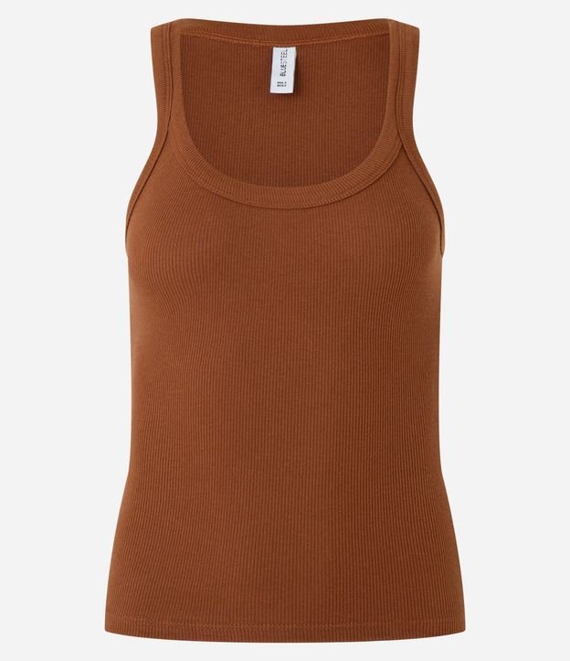 Blusa Musculosa en Rib con Textura Acanalada 5