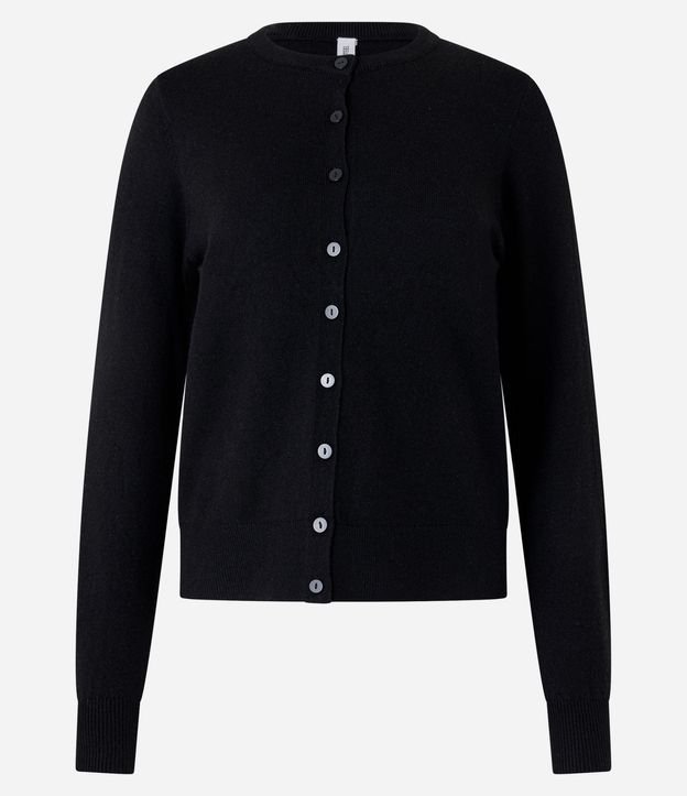 Cardigan en Punto con Abotonado Delantero