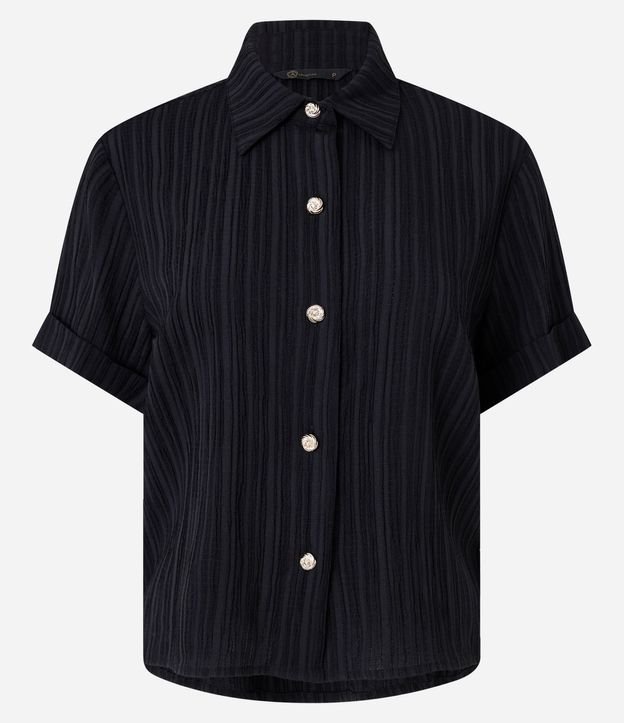 Camisa Texturizada en Viscosa con Botones Diferenciados 5