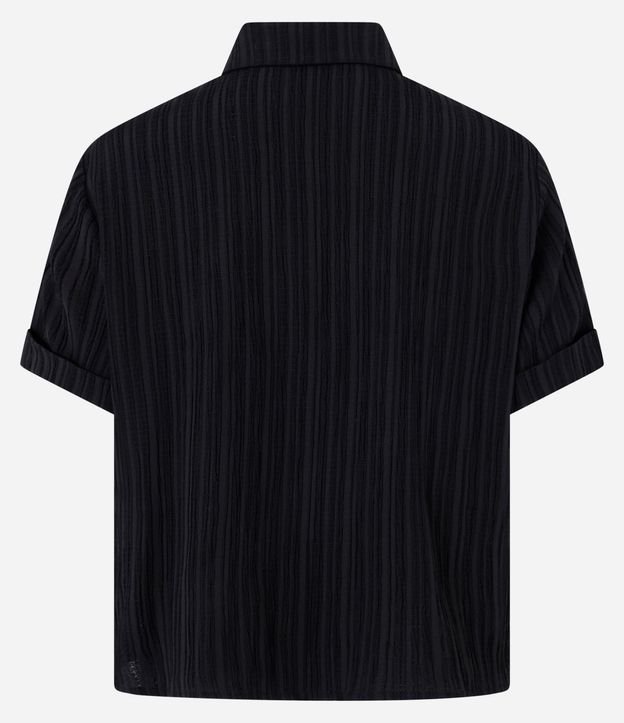 Camisa Texturizada en Viscosa con Botones Diferenciados 7