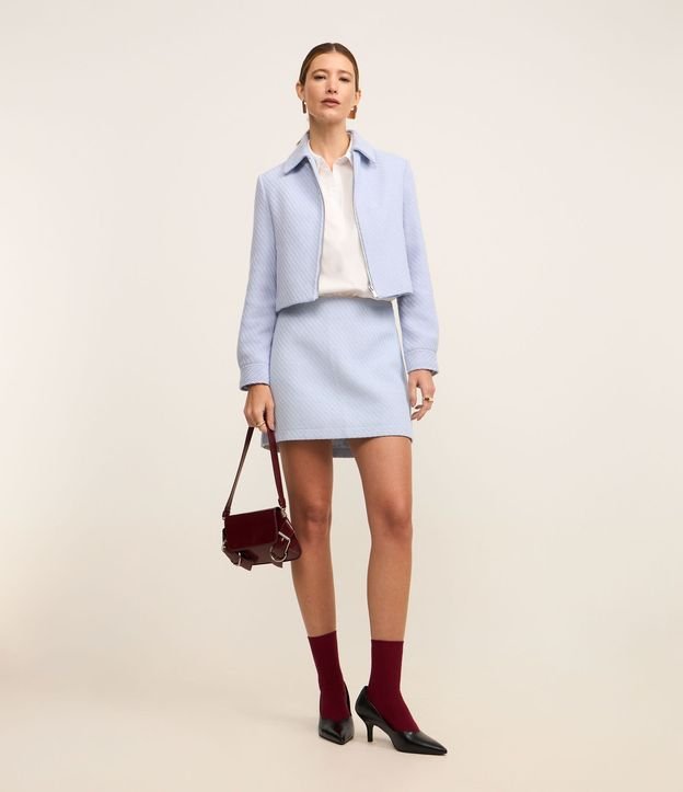 Short Pollera Corto Texturizado en Tweed