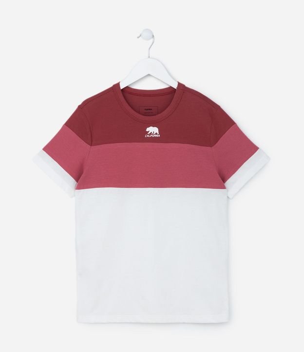 Remera Infantil con Estampa California y Recortes Texturizados - Talle 5 a 14 años