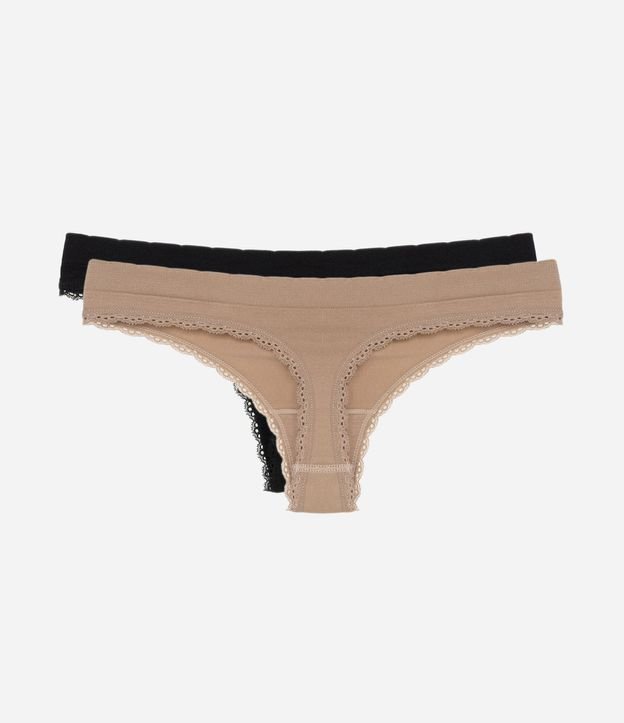 Kit 02 Bombachas Bikini en Poliamida Sin Costura 4