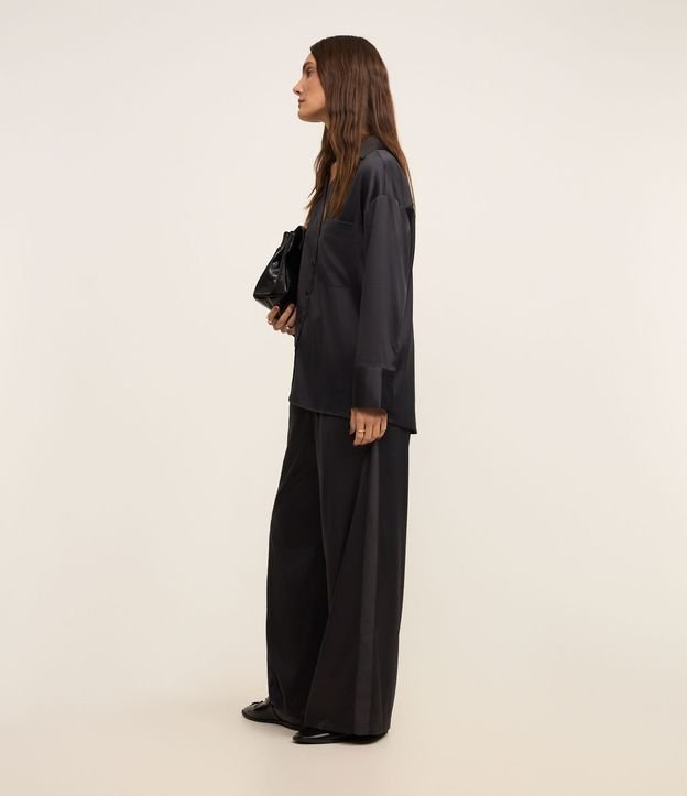 Pantalón Wide Leg Satinada con Caida Leve 6