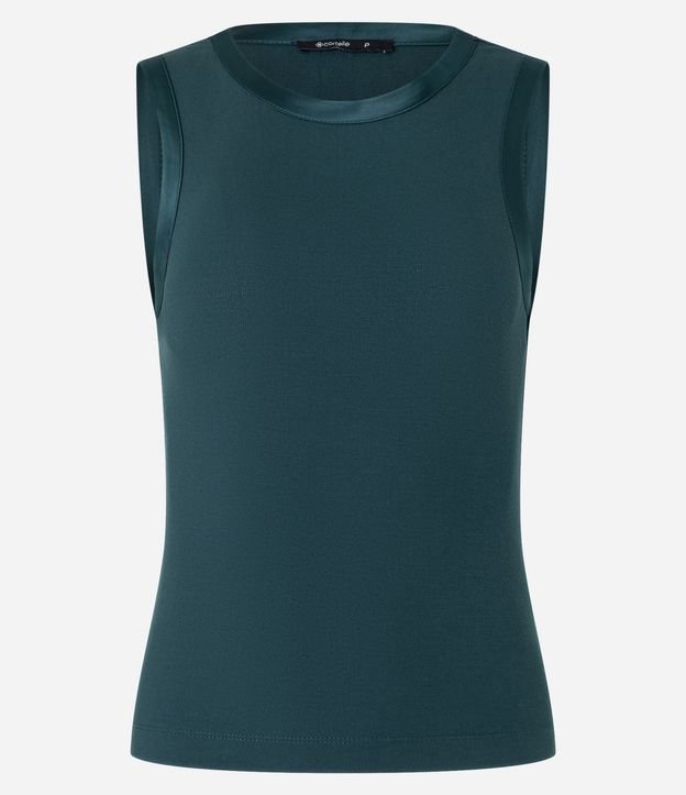 Blusa de Punto con Detalle en Satén