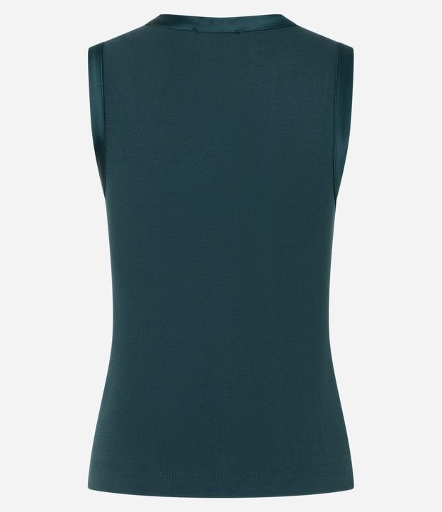 Blusa de Punto con Detalle en Satén 3
