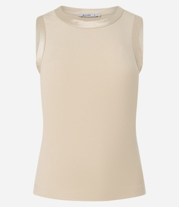 Blusa de Punto con Detalle en Satén 2