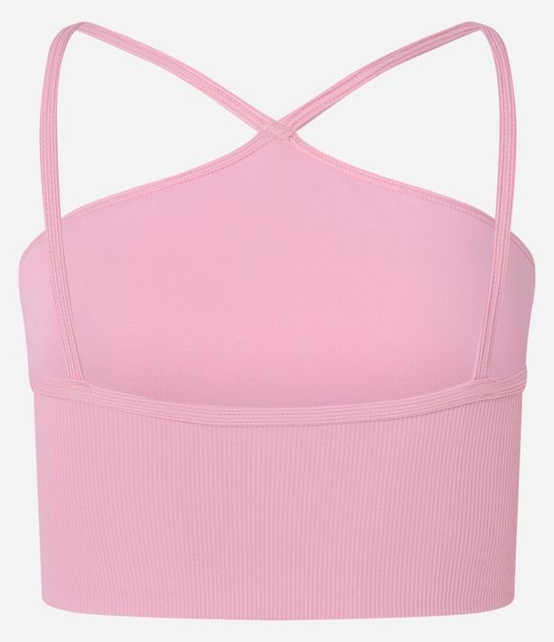 Top Deportivo con Copa de Textura Acanalada y Escote Halter 7