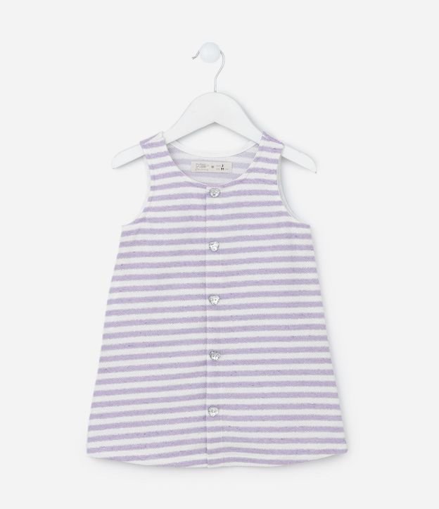 Vestido Infantil en Tweed con Hilo Metalizado - Talle 1 a 6 años