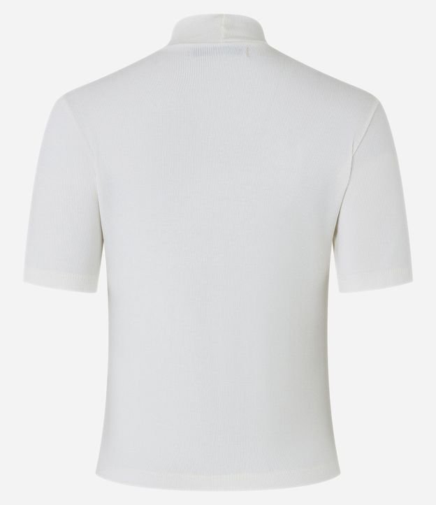 Blusa Regular en Rib con Cuello Alto 8