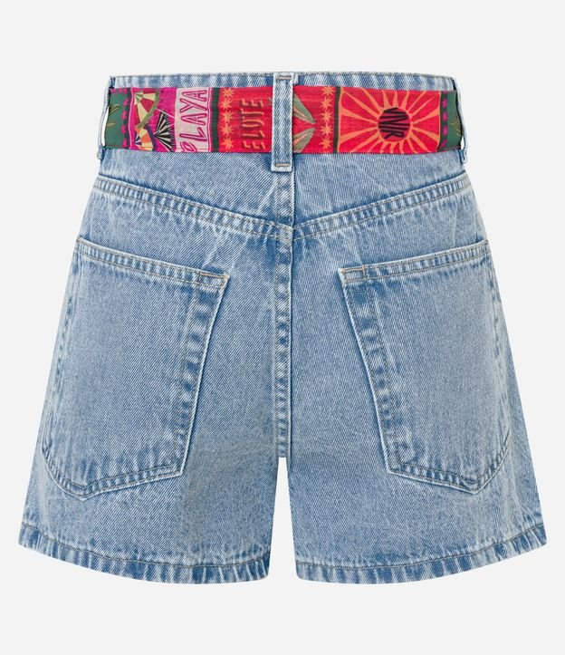 Short Slim en Jeans con Pañuelo Estampado 6