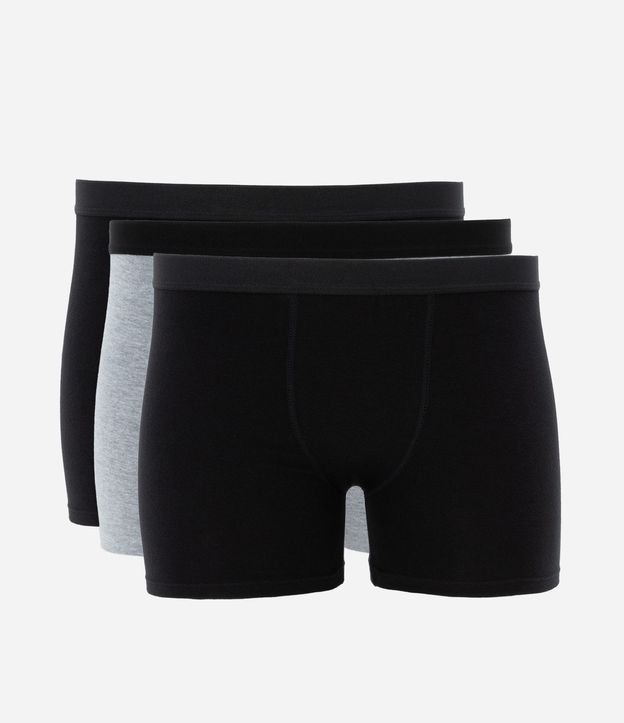 Kit 03 Calzoncillos Boxer en Algodón con Elastano 1