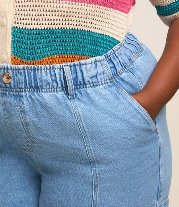 Short Clochard en Jeans con Bolsillo Cuchillo Curve & Plus Size 4