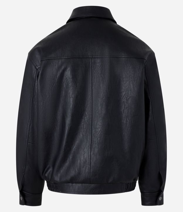 Campera Boxy Vintage en Material Sintético 4
