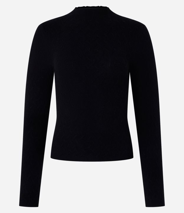 Blusa Ajustada en Punto con Ponto Diferenciado