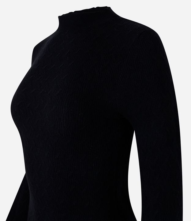 Blusa Ajustada en Punto con Ponto Diferenciado 2
