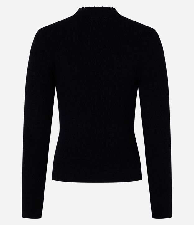 Blusa Ajustada en Punto con Ponto Diferenciado 3