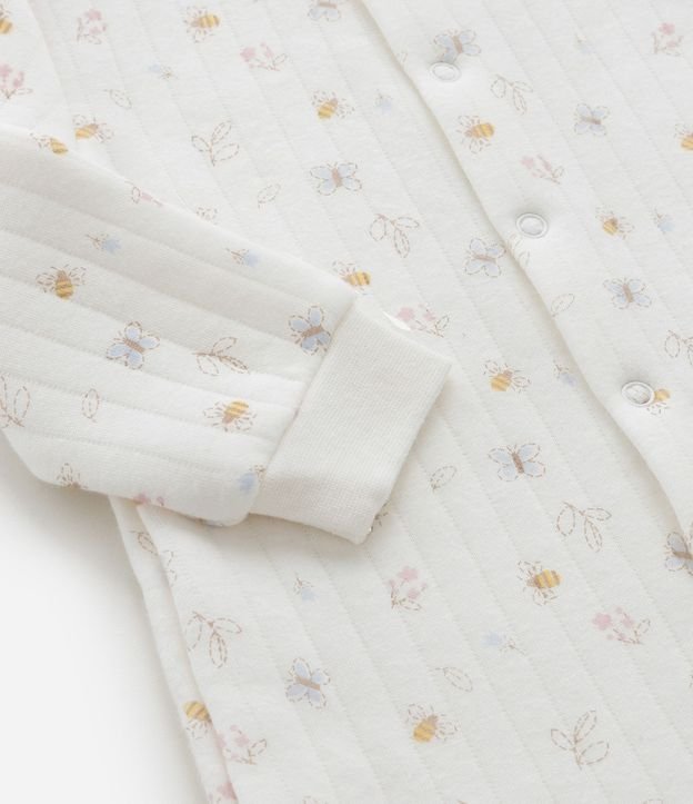 Mono Infantil con Textura Capitoneada y Estampa Floral - Talle 0 a 18 meses 7