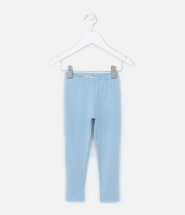 Pantalón Legging Infantil en Cotton con Purpurina - Talle 1 a 5 años