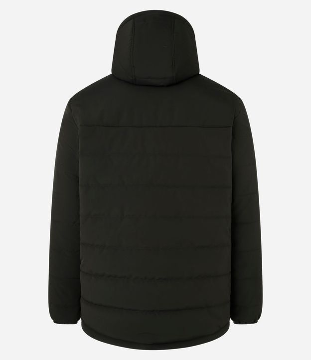 Campera Puffer con Capucha y Bolsillos Cargo 5