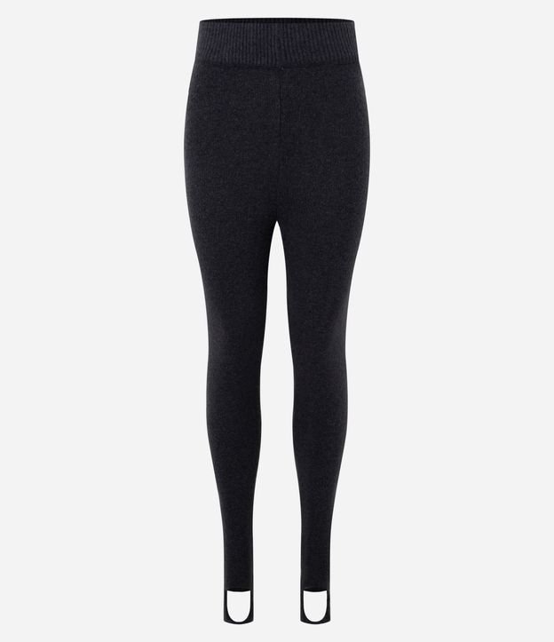 Pantalón Legging en Punto con Ajuste en el Pié