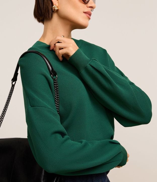 Blusa en Punto con Sisa Deslocada y Pliegues en la Bajo 5