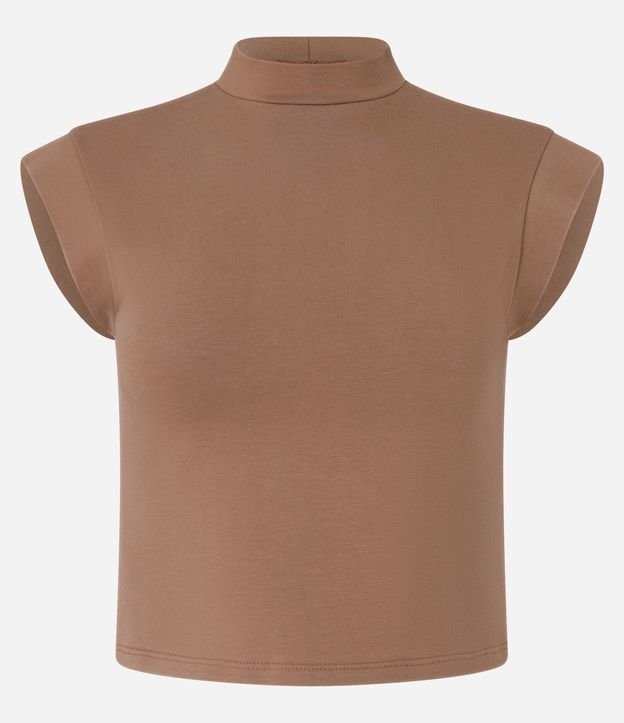 Blusa sin Manga en Algodón y Elastano con Cuello Alto 4