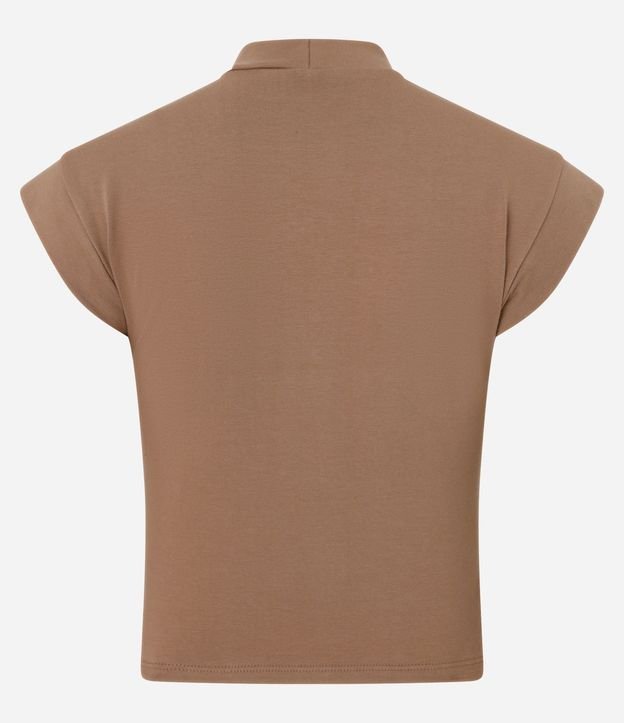 Blusa sin Manga en Algodón y Elastano con Cuello Alto 5