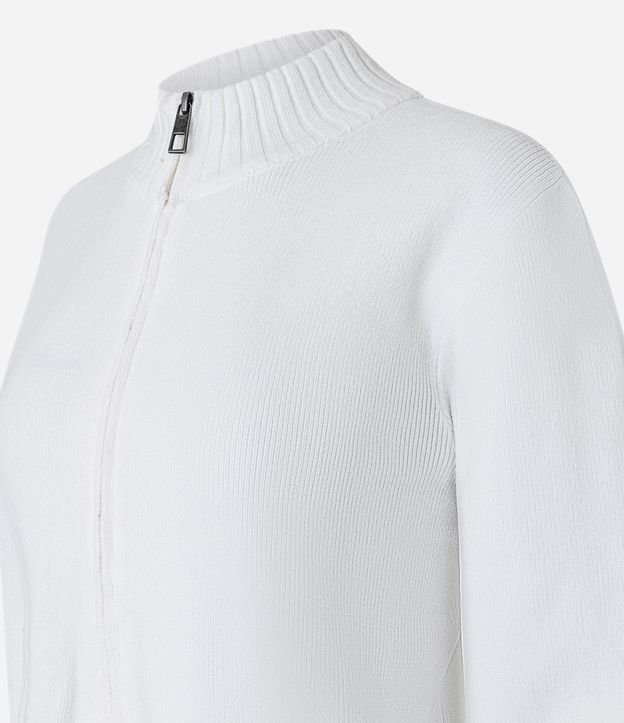 Saco en Punto con Cremallera y Cuello Alto 6