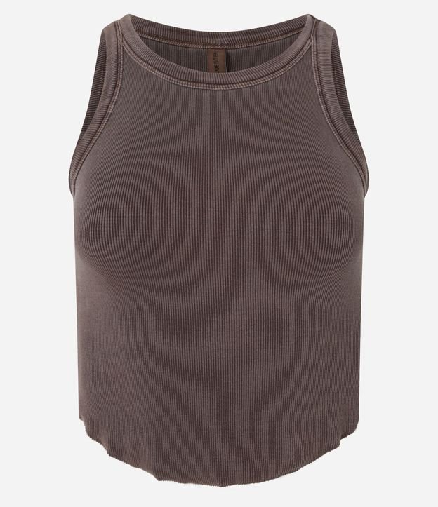 Musculosa en Rib Lavado con Bajo Asimétrico 7